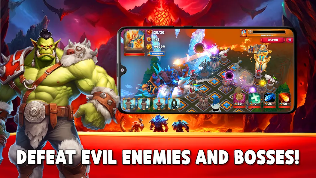 Gaiarus: TD Battles & Heroes [МОД Premium] APK Android Screenshot 2
