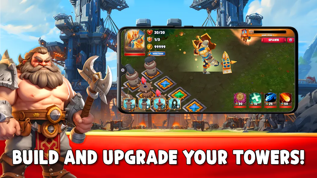 Gaiarus: TD Battles & Heroes [МОД Premium] APK Android Screenshot 5