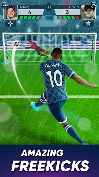 SOCCER Kicks - Stars Strike 24 (ФУТБОЛ Киксы) [МОД Меню] APK Android Screenshot 2