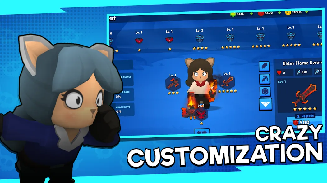 Hybrid Clash: Mini Auto PVP (Хибрид Клаш) [МОД Бесконечные монеты] APK Android Screenshot 4