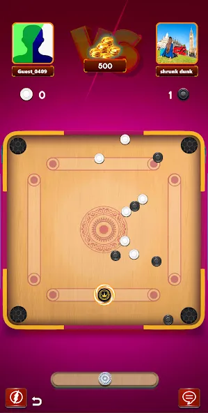 Carrom Board Clash : Pool game (Карром борд пул игра) [МОД Бесконечные монеты] APK Android Screenshot 3