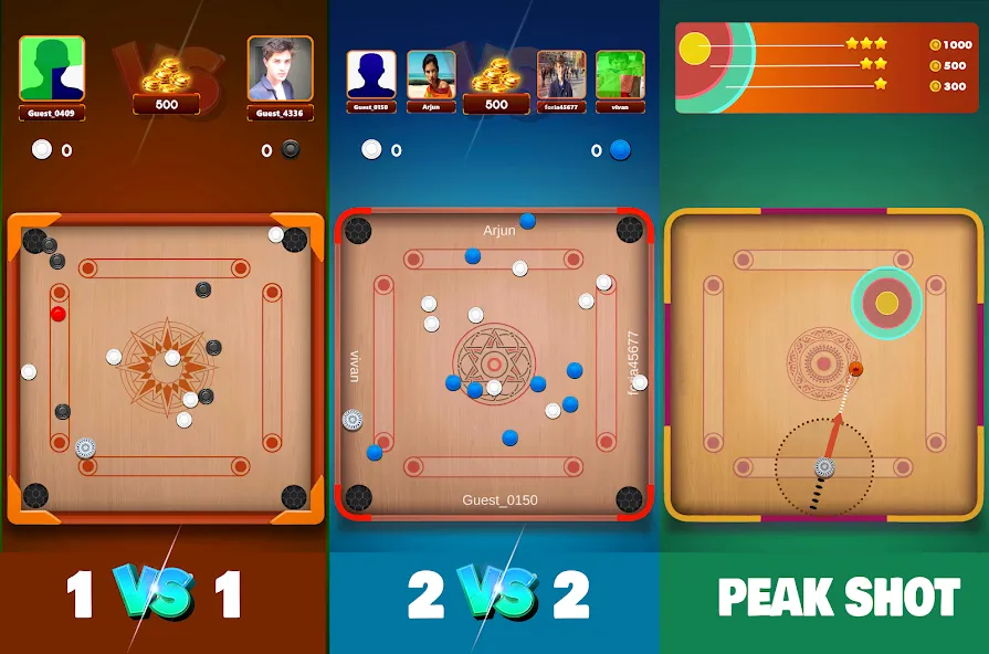 Carrom Board Clash : Pool game (Карром борд пул игра) [МОД Бесконечные монеты] APK Android Screenshot 4