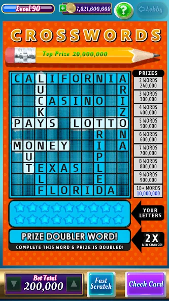 Scratch Off Lottery Casino (Скретч Офф Лотерейное Казино) [МОД Mega Pack] APK Android Screenshot 5