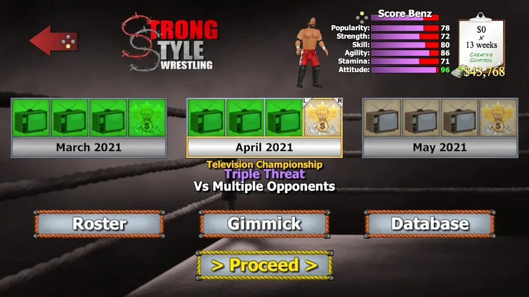 Wrestling Empire (Рестлинг Импайр) [МОД Unlocked] APK Android Screenshot 3