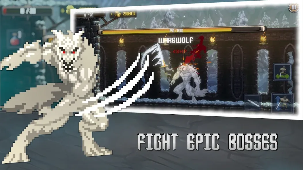 Deathblaze Action Platformer (Смертельное пламя Экшен Платформер) [МОД Бесконечные монеты] APK Android Screenshot 2