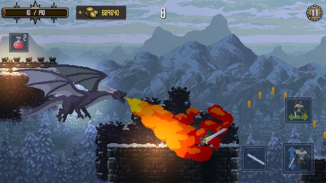 Deathblaze Action Platformer (Смертельное пламя Экшен Платформер) [МОД Бесконечные монеты] APK Android Screenshot 5