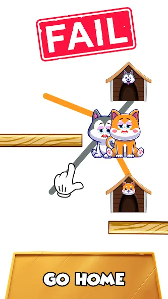 Dog rush: Draw to save games (Дог раш) [МОД Все открыто] APK Android Screenshot 2