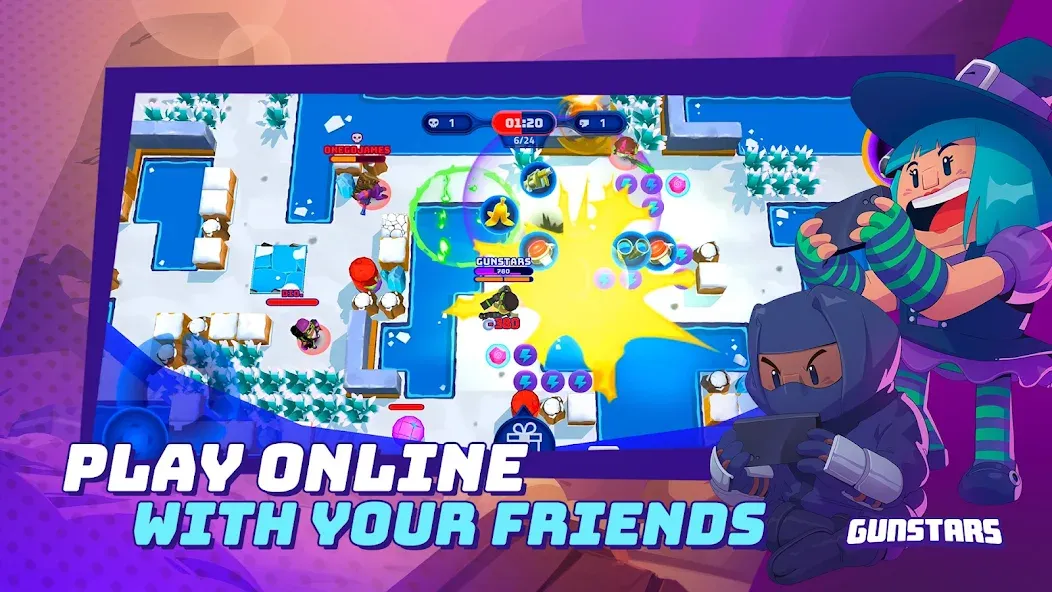 Gunstars - Battle Arena (Ганстарс) [МОД Mega Pack] APK Android Screenshot 3