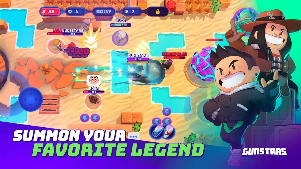Gunstars - Battle Arena (Ганстарс) [МОД Mega Pack] APK Android Screenshot 5