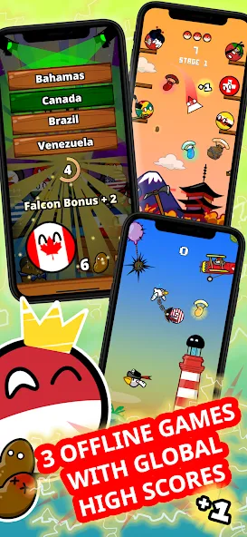 Countryball Potato Mayhem (Кантрибол Потето Мейхем) [МОД Много денег] APK Android Screenshot 2