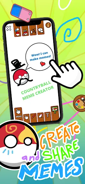 Countryball Potato Mayhem (Кантрибол Потето Мейхем) [МОД Много денег] APK Android Screenshot 4