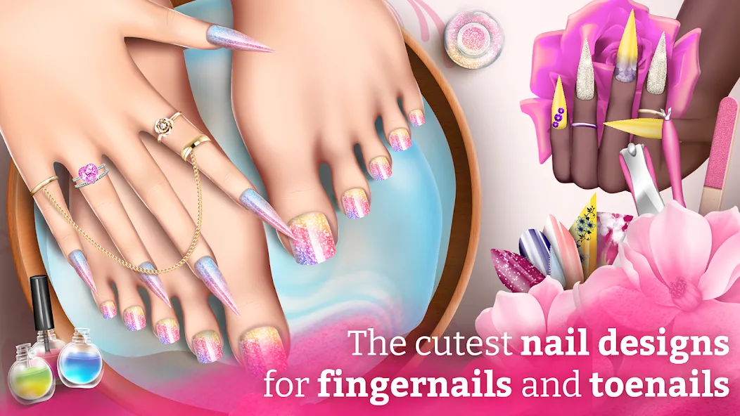 Nail Art Fashion Salon Game [МОД Mega Pack] APK Android Screenshot 1