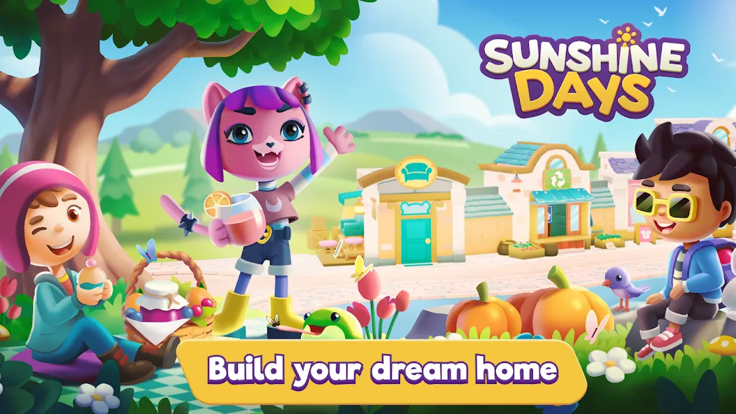 Sunshine Days - Build A Home (Саншайн Дэйз) [МОД Все открыто] APK Android Screenshot 1