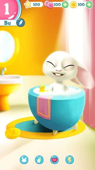 Bu Bunny - Cute pet care game [МОД Все открыто] APK Android Screenshot 2