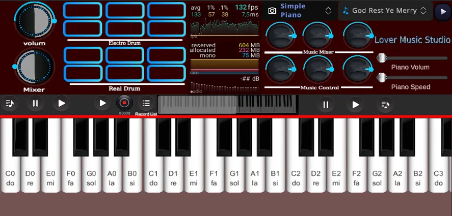 Org Piano:Real Piano Keyboard (Орг Пиано) [МОД Unlocked] APK Android Screenshot 2
