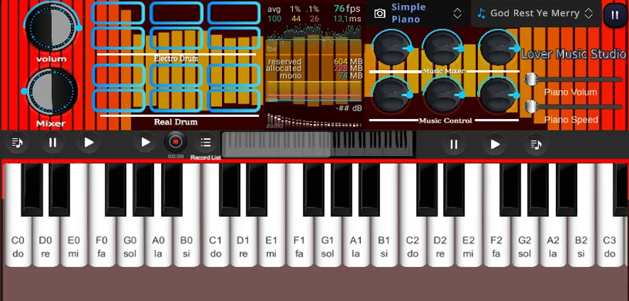 Org Piano:Real Piano Keyboard (Орг Пиано) [МОД Unlocked] APK Android Screenshot 4