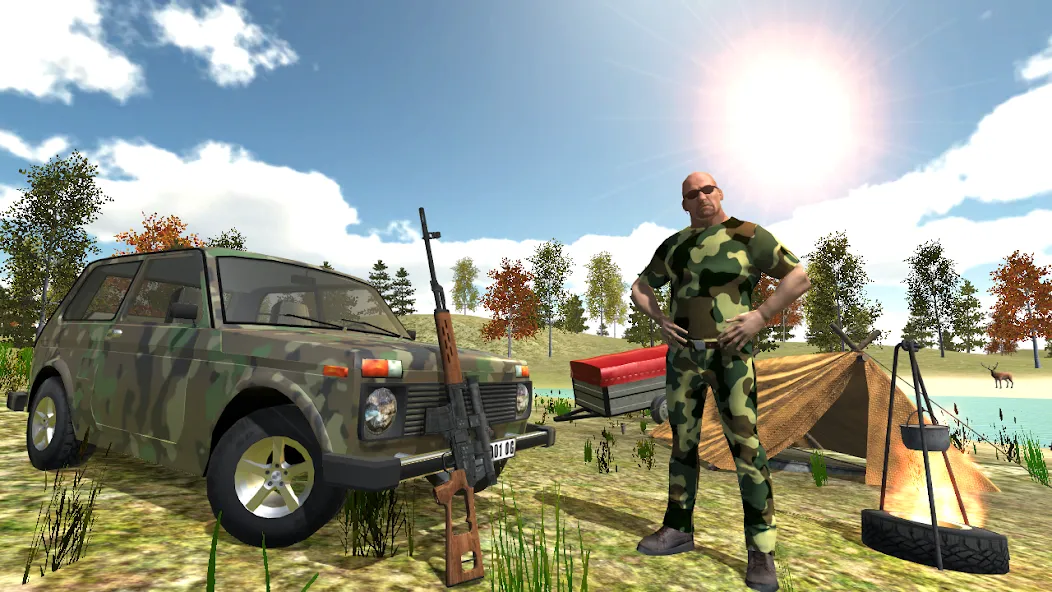 Hunting Simulator 4x4 [МОД Все открыто] APK Android Screenshot 1
