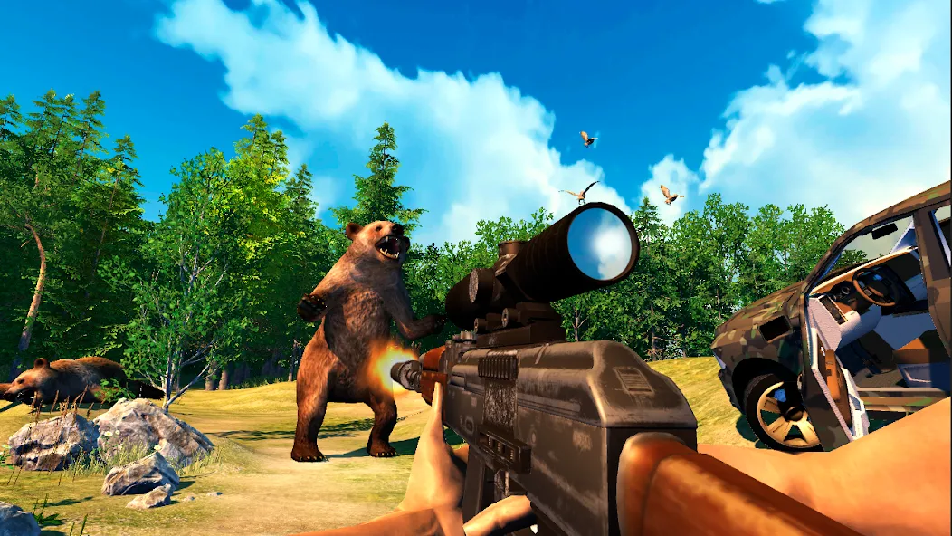 Hunting Simulator 4x4 [МОД Все открыто] APK Android Screenshot 2