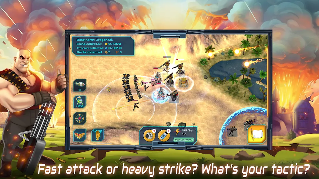 Boulder Base: Defense Strategy (Боулдер Бейс) [МОД Много денег] APK Android Screenshot 1