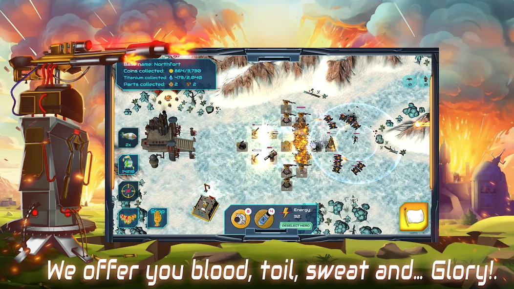 Boulder Base: Defense Strategy (Боулдер Бейс) [МОД Много денег] APK Android Screenshot 3