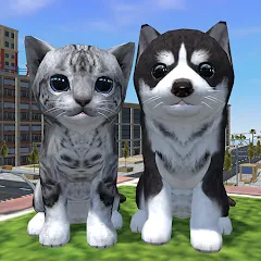Cute Cat And Puppy World (Кьют Кэт Энд Паппи Ворлд) [МОД Меню] APK Android