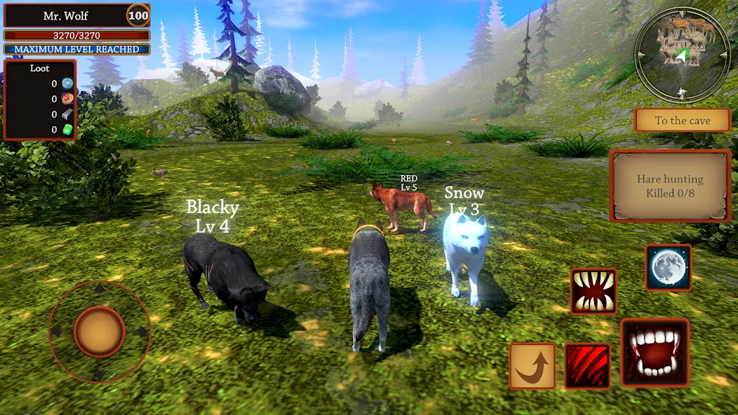 Wolf Simulator - Animal Games [МОД Mega Pack] APK Android Screenshot 5