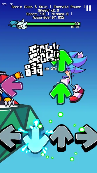 Dashin Spin Rhythm Battle (ФНФ Дэшин Спин Музик Мод) [МОД Premium] APK Android Screenshot 2