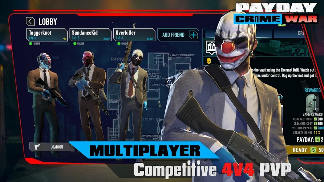 PAYDAY: Crime War (Пейдей) [МОД Меню] APK Android Screenshot 5