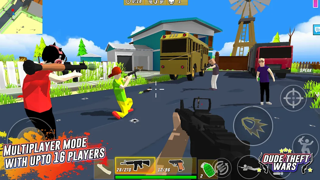 Dude Theft Wars Shooting Games (Дуд Тефт Варс) [МОД Unlocked] APK Android Screenshot 2