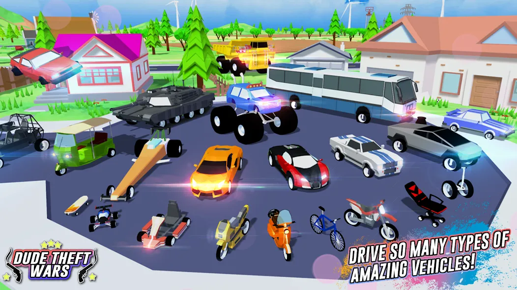 Dude Theft Wars Shooting Games (Дуд Тефт Варс) [МОД Unlocked] APK Android Screenshot 3