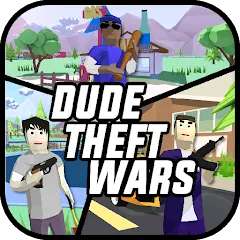 Dude Theft Wars Shooting Games (Дуд Тефт Варс) [МОД Unlocked] APK Android