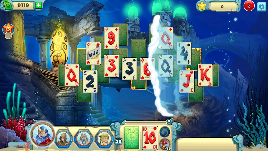 Solitaire Atlantis (олитэр Атлантис) [МОД Mega Pack] APK Android Screenshot 2
