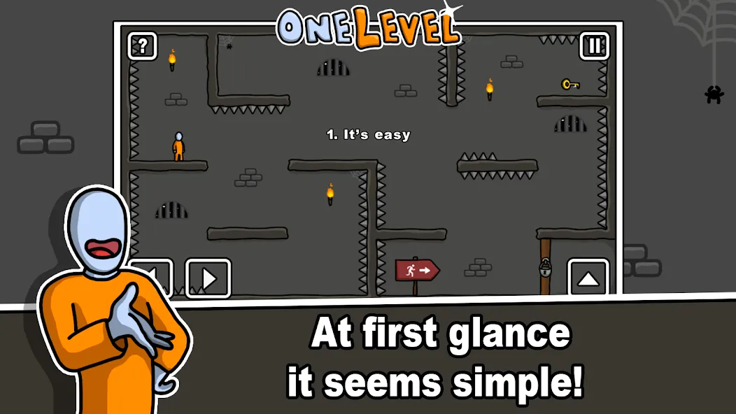 One Level: Stickman Jailbreak (Уан Левел) [МОД Premium] APK Android Screenshot 1