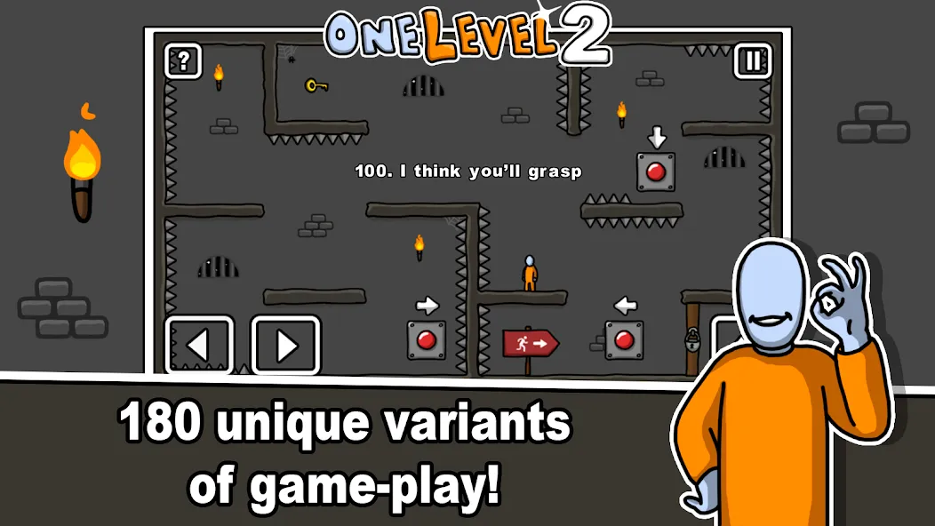 One Level 2 Stickman Jailbreak (Уан Левел 2) [МОД Mega Pack] APK Android Screenshot 2