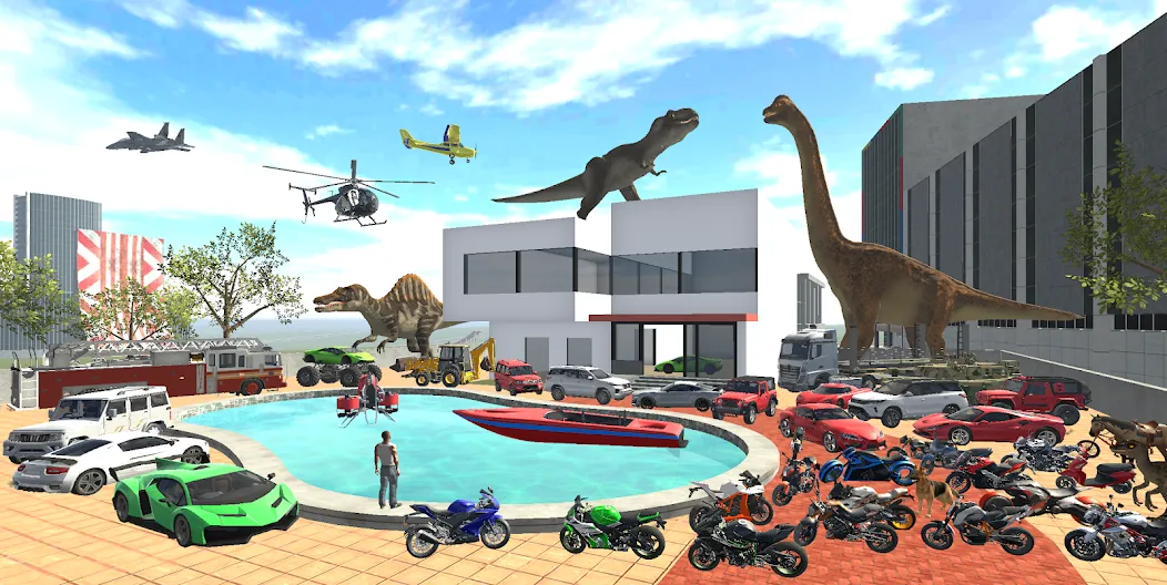 Indian Bikes Driving 3D (Индийские мотоциклы Вождение 3D) [МОД Unlocked] APK Android Screenshot 1