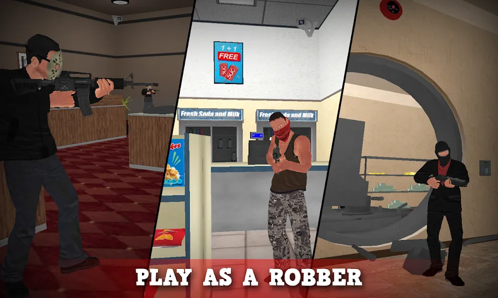 Justice Rivals 3 Cops&Robbers [МОД Меню] APK Android Screenshot 2