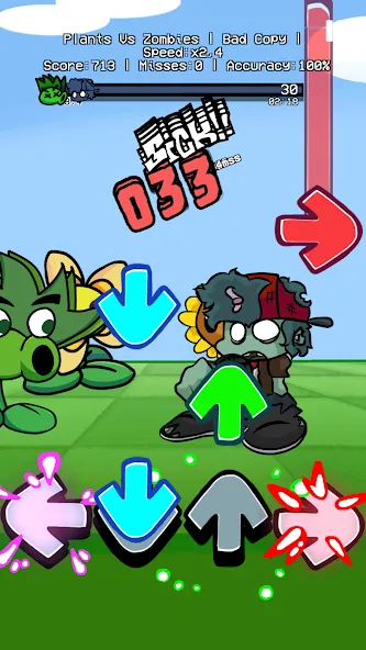 Plants vs Rappers Beat Battles (ФНФ Растения против Рэп Фанкеров мод) [МОД Меню] APK Android Screenshot 3