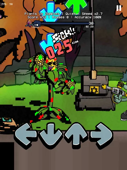 Plants vs Rappers Beat Battles (ФНФ Растения против Рэп Фанкеров мод) [МОД Меню] APK Android Screenshot 5