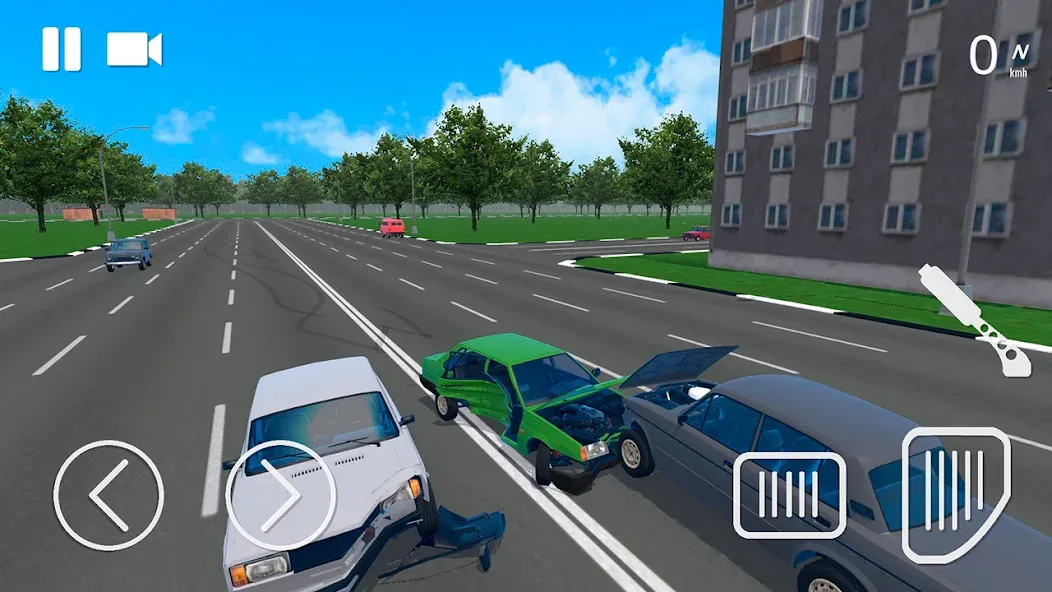 Russian Car Crash Simulator (Рашн Кар Краш Симулятор) [МОД Бесконечные монеты] APK Android Screenshot 1