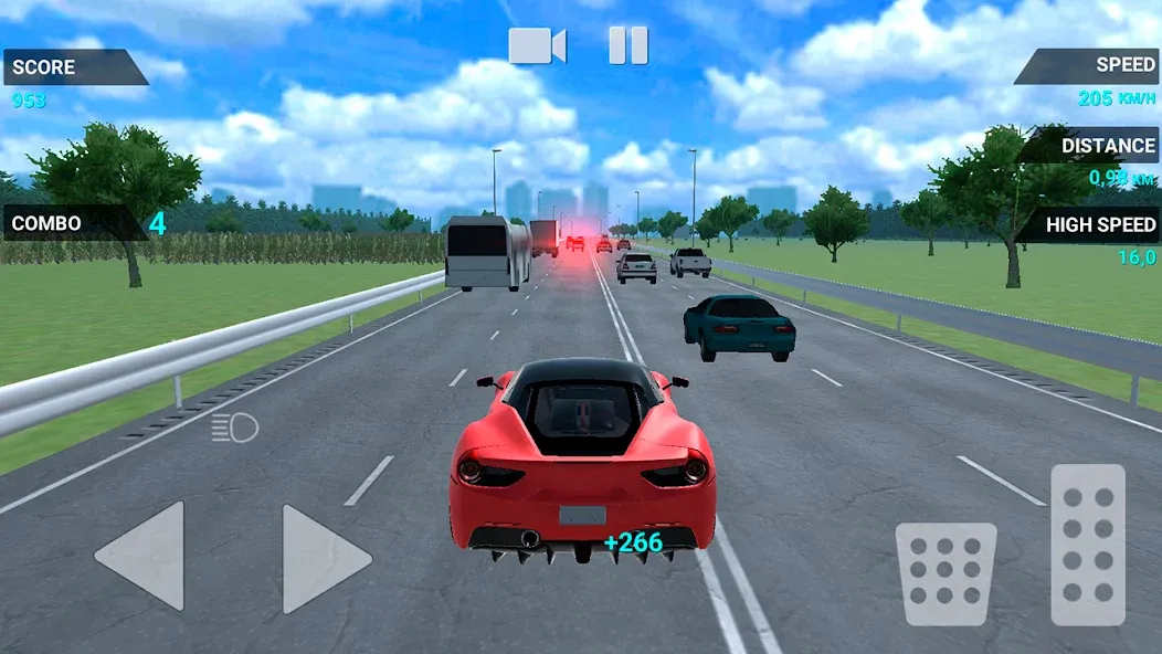 Traffic Racer Speeding Highway (Трафик Рейсер Скоростная Шоссе) [МОД Unlocked] APK Android Screenshot 2