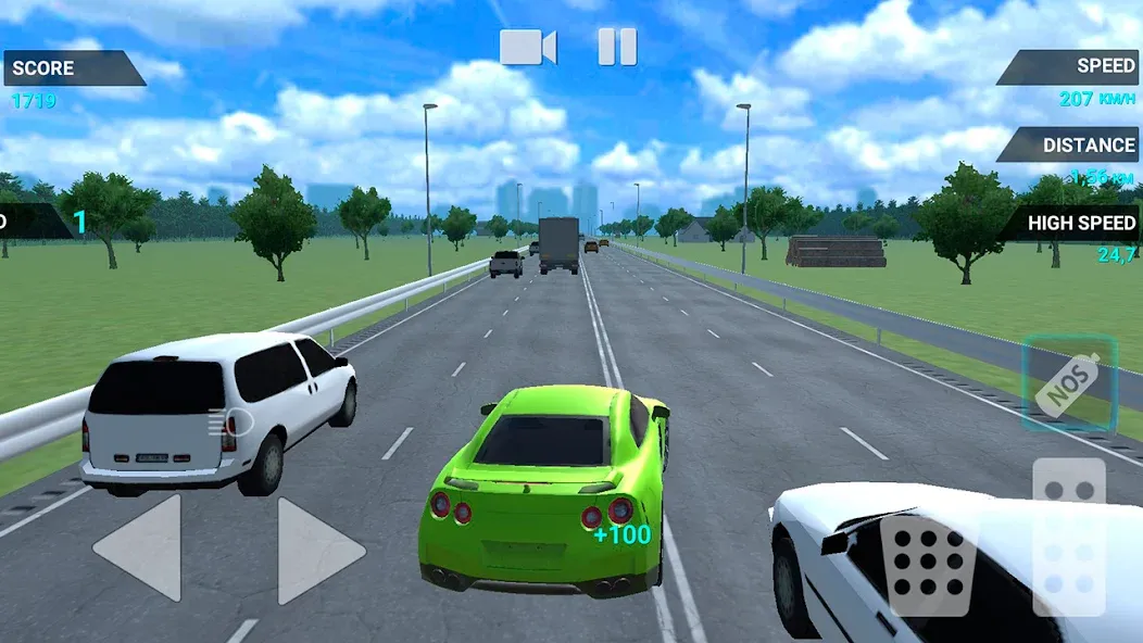 Traffic Racer Speeding Highway (Трафик Рейсер Скоростная Шоссе) [МОД Unlocked] APK Android Screenshot 3
