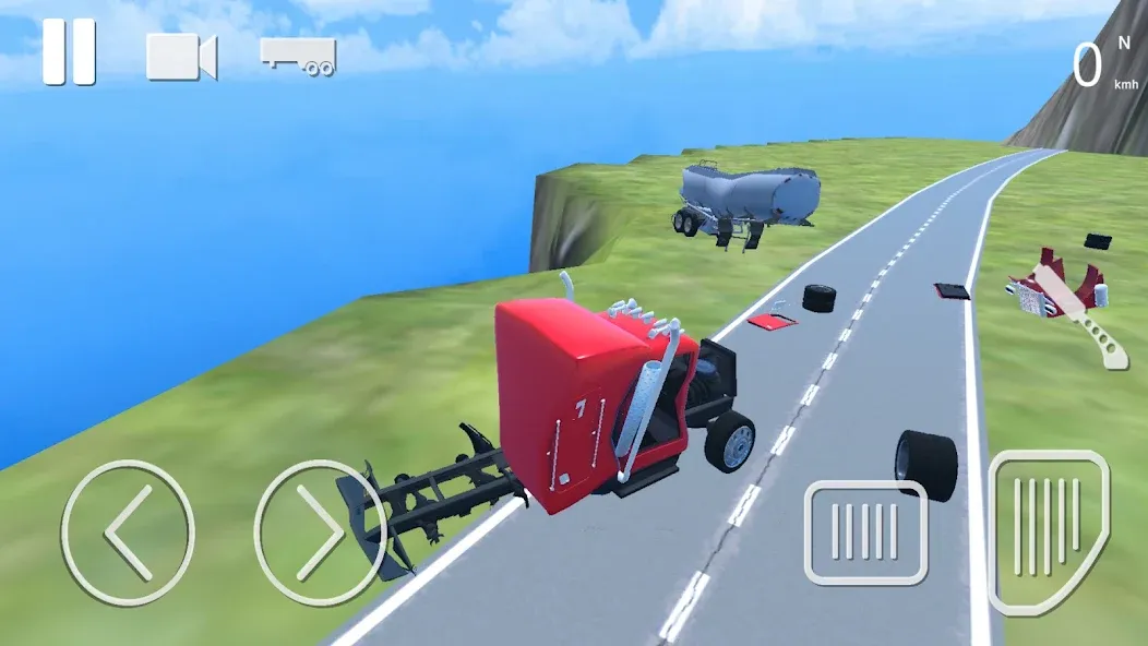Truck Crash Simulator Accident (Симулятор ДТП с грузовиком) [МОД Mega Pack] APK Android Screenshot 1