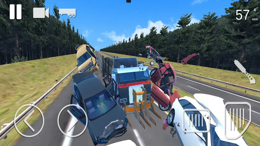 Truck Crash Simulator Accident (Симулятор ДТП с грузовиком) [МОД Mega Pack] APK Android Screenshot 2
