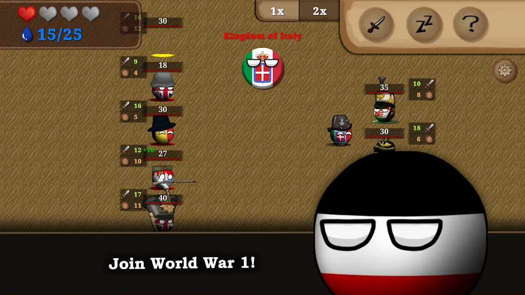 Countryball: Europe 1890 (Кантриболл) [МОД Бесконечные монеты] APK Android Screenshot 3