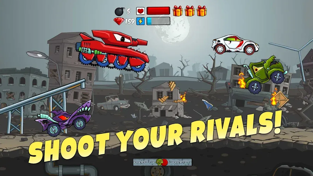Car Eats Car - Apocalypse Race (Кар Итс Кар) [МОД Все открыто] APK Android Screenshot 4