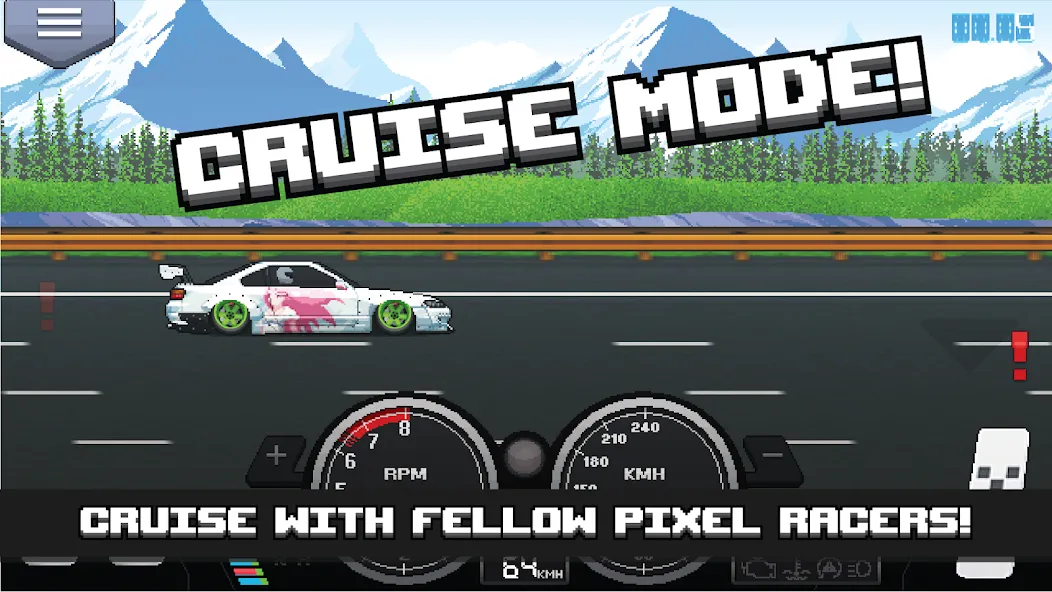 Pixel Car Racer (Пиксельный гоночный автомобиль) [МОД Premium] APK Android Screenshot 4