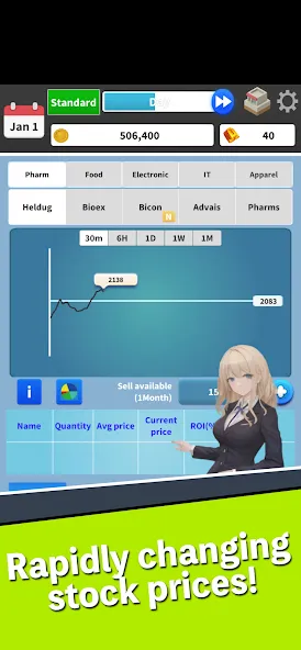 Stock Game - Capitalism [МОД Бесконечные монеты] APK Android Screenshot 1