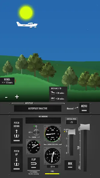 Flight Simulator 2d - sandbox [МОД Много денег] APK Android Screenshot 2