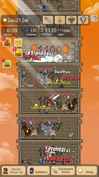 Tower of Hero (Тауэр оф Хиро) [МОД Mega Pack] APK Android Screenshot 3