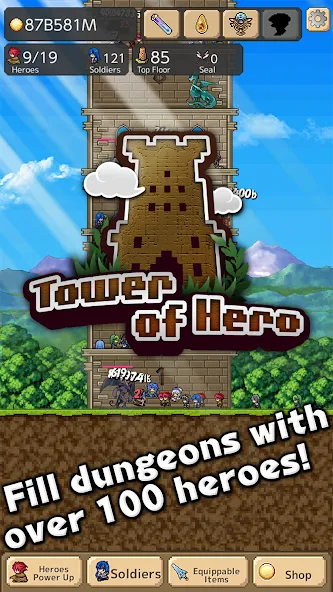 Tower of Hero (Тауэр оф Хиро) [МОД Mega Pack] APK Android Screenshot 4